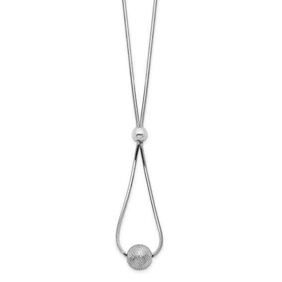 Lovely Rita's Necklaces Sterling Silver Polish Laser Cut Bead Necklace