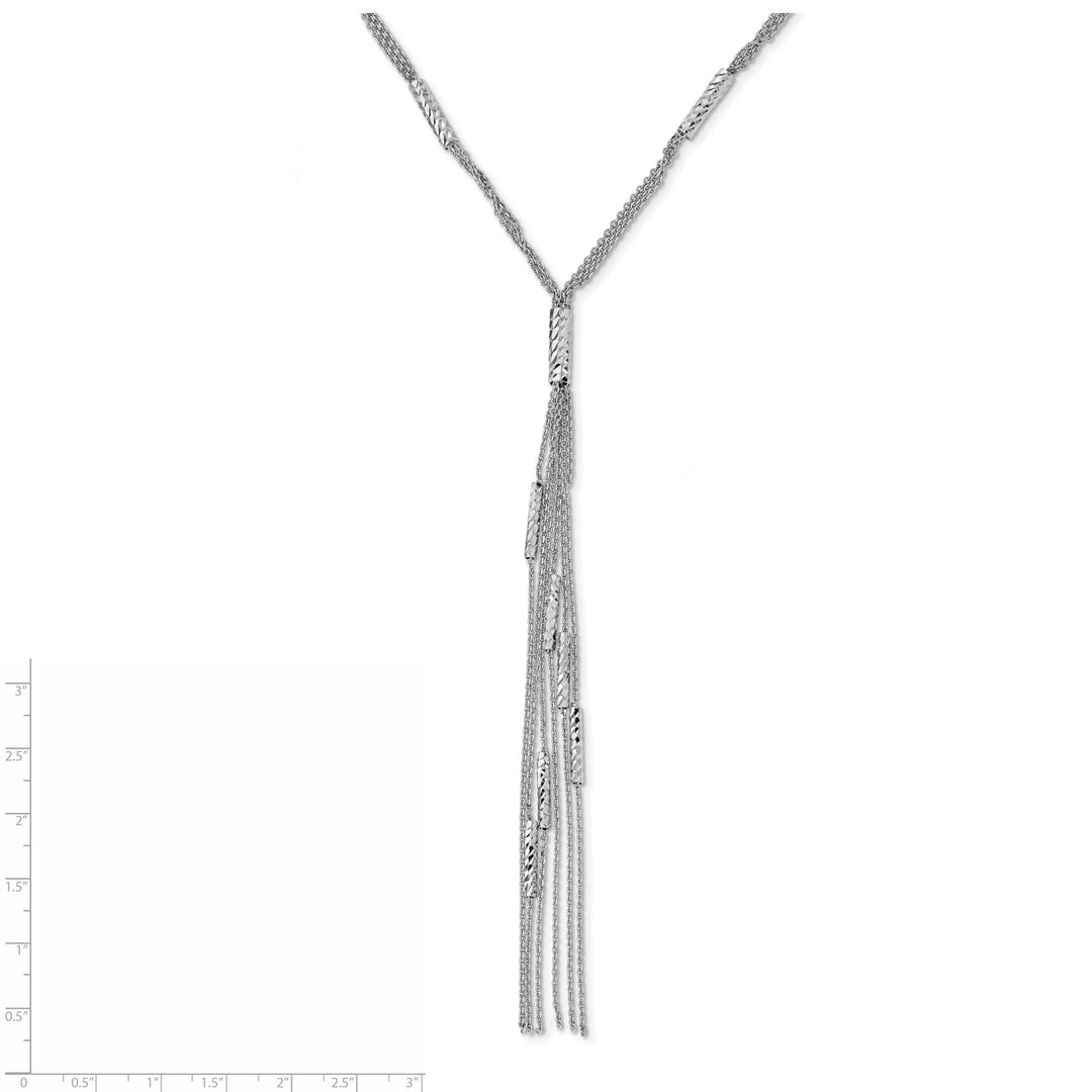 Lovely Rita's Necklaces Sterling Silver Polished Textured Fancy Necklace