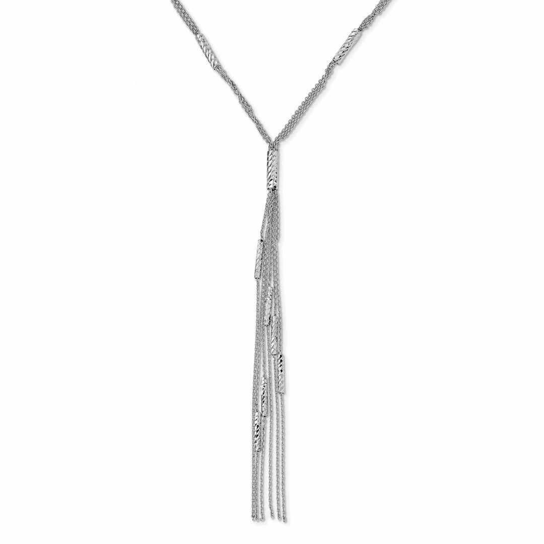 Lovely Rita's Necklaces Sterling Silver Polished Textured Fancy Necklace