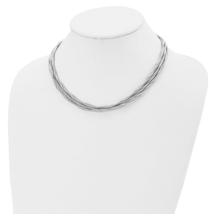 Lovely Rita's Necklaces Sterling Silver Rhodium 3-strand Necklace