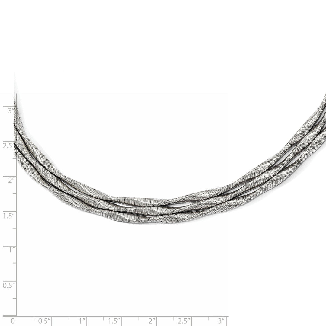 Lovely Rita's Necklaces Sterling Silver Rhodium 3-strand Necklace