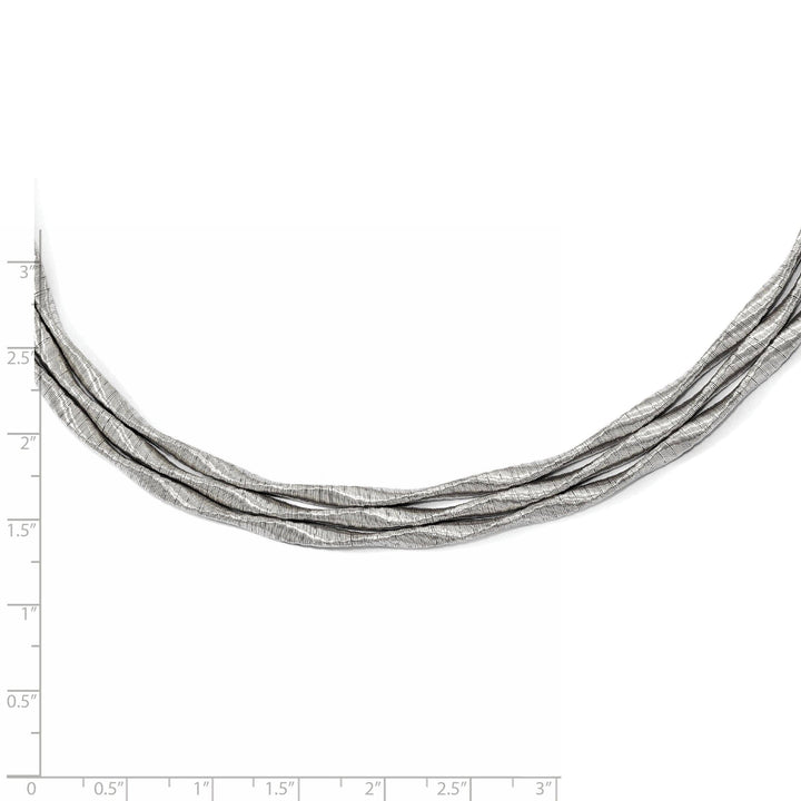 Lovely Rita's Necklaces Sterling Silver Rhodium 3-strand Necklace