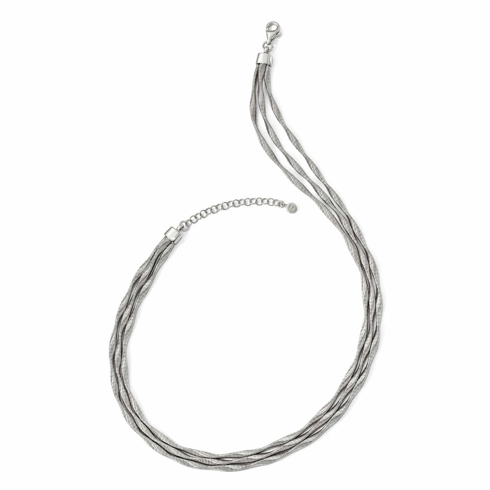 Lovely Rita's Necklaces Sterling Silver Rhodium 3-strand Necklace