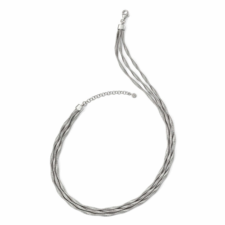 Lovely Rita's Necklaces Sterling Silver Rhodium 3-strand Necklace