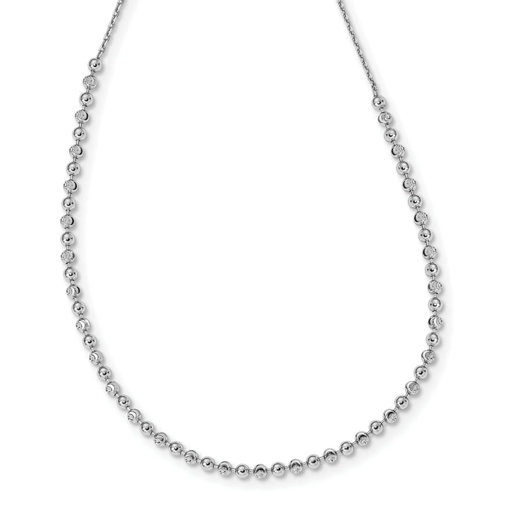 Lovely Rita's Necklaces Sterling Silver Rhodium D.C Beaded Necklace