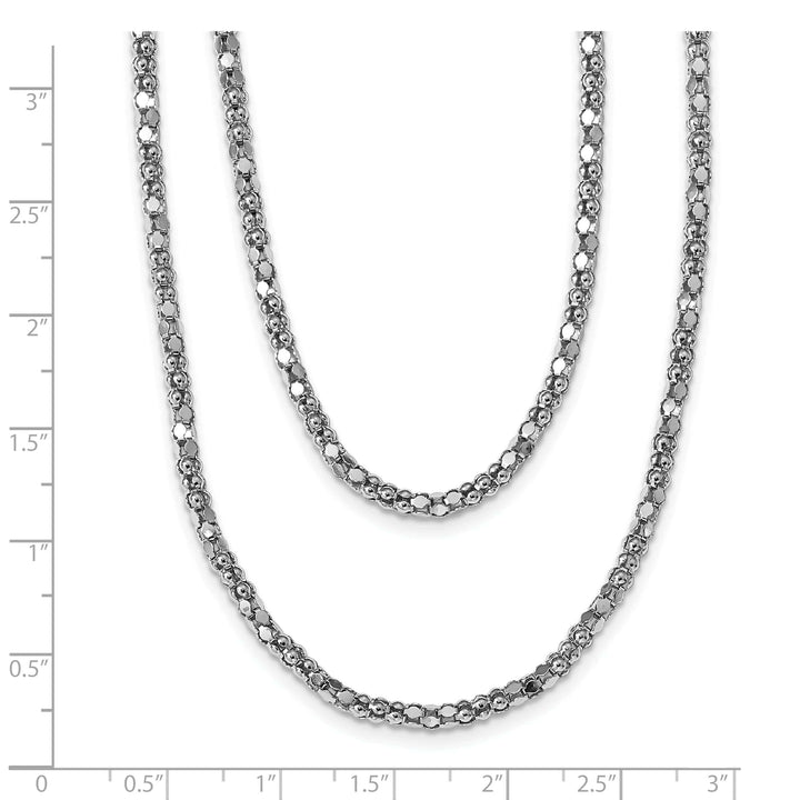 Lovely Rita's Necklaces Sterling Silver Rhodium Fancy 2 Strand Necklace