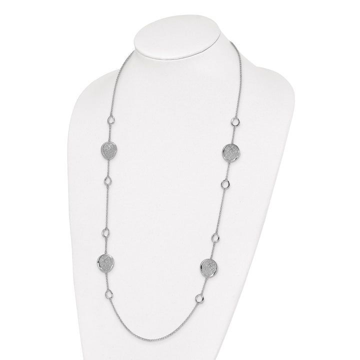 Lovely Rita's Necklaces Sterling Silver Rhodium Filigree Necklace
