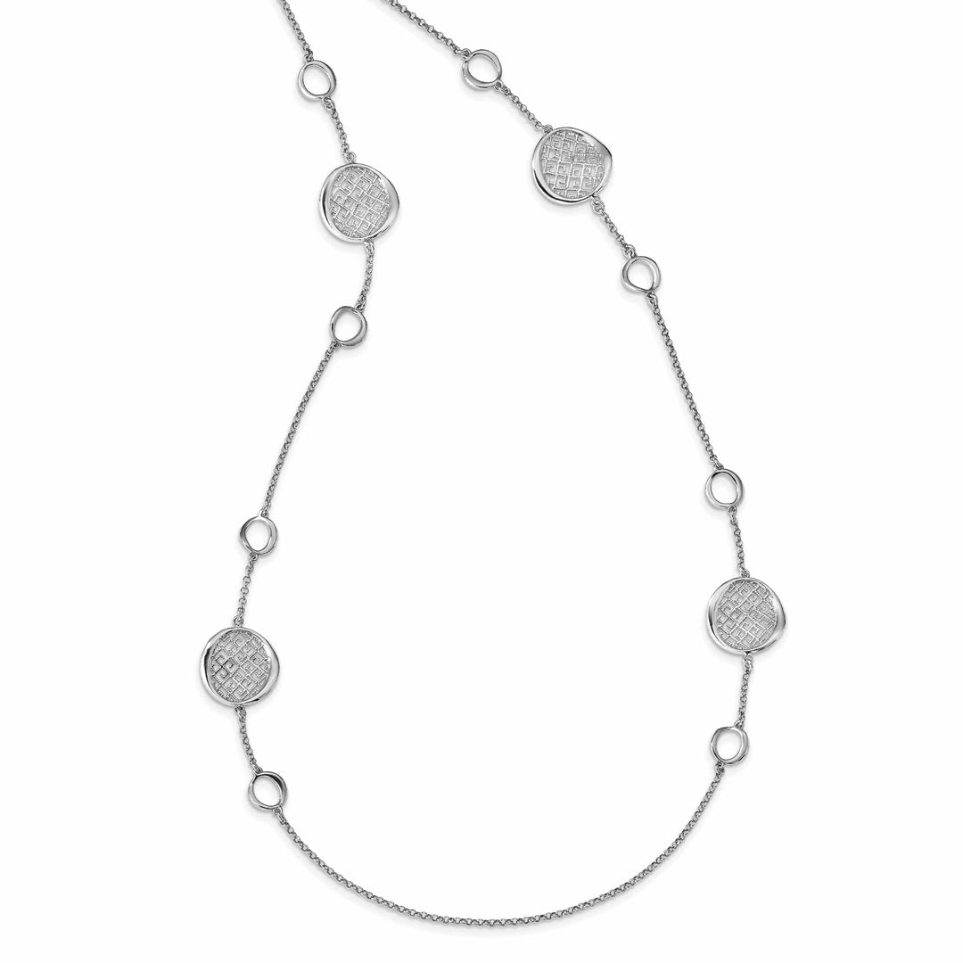 Lovely Rita's Necklaces Sterling Silver Rhodium Filigree Necklace