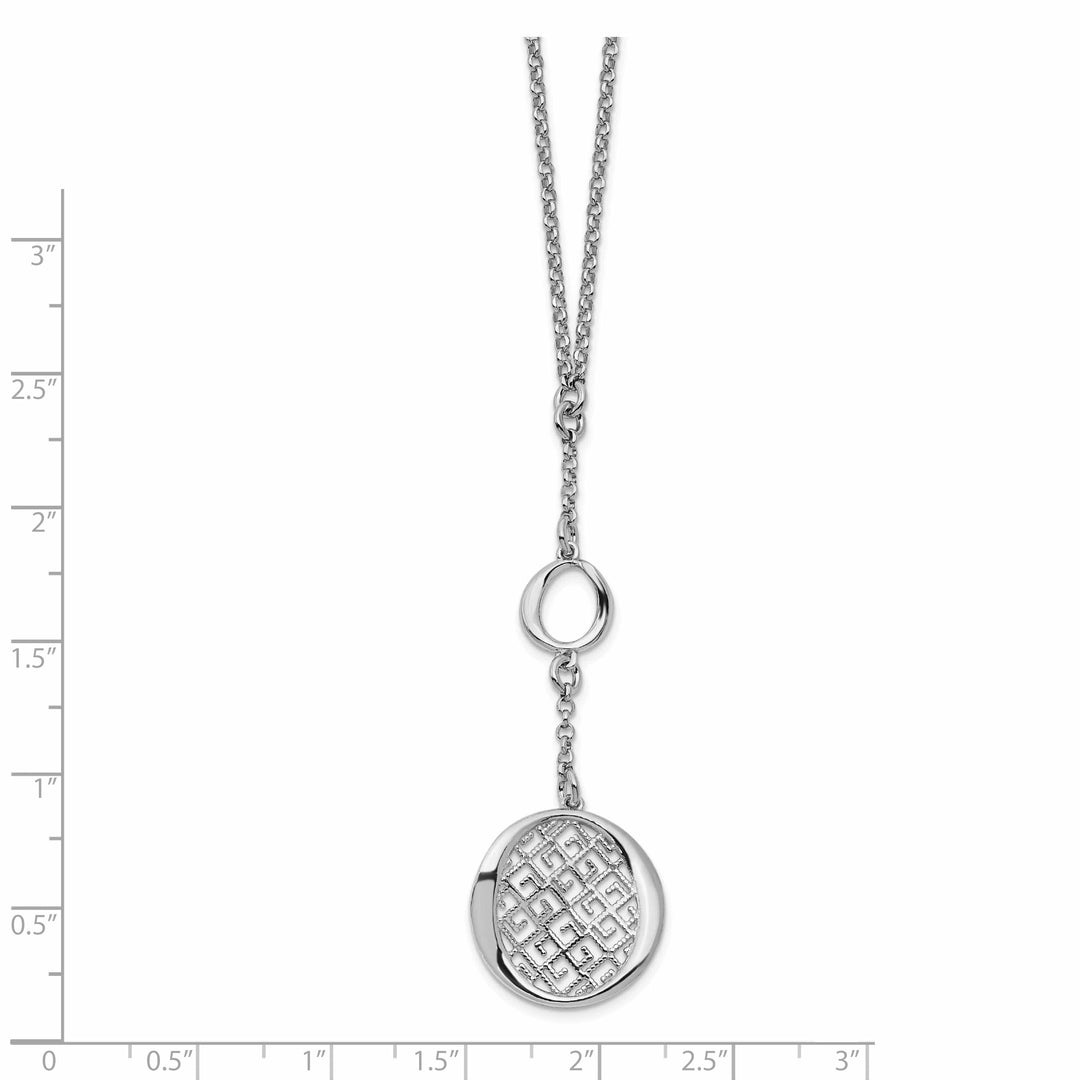 Lovely Rita's Necklaces Sterling Silver Rhodium Filigree Necklace