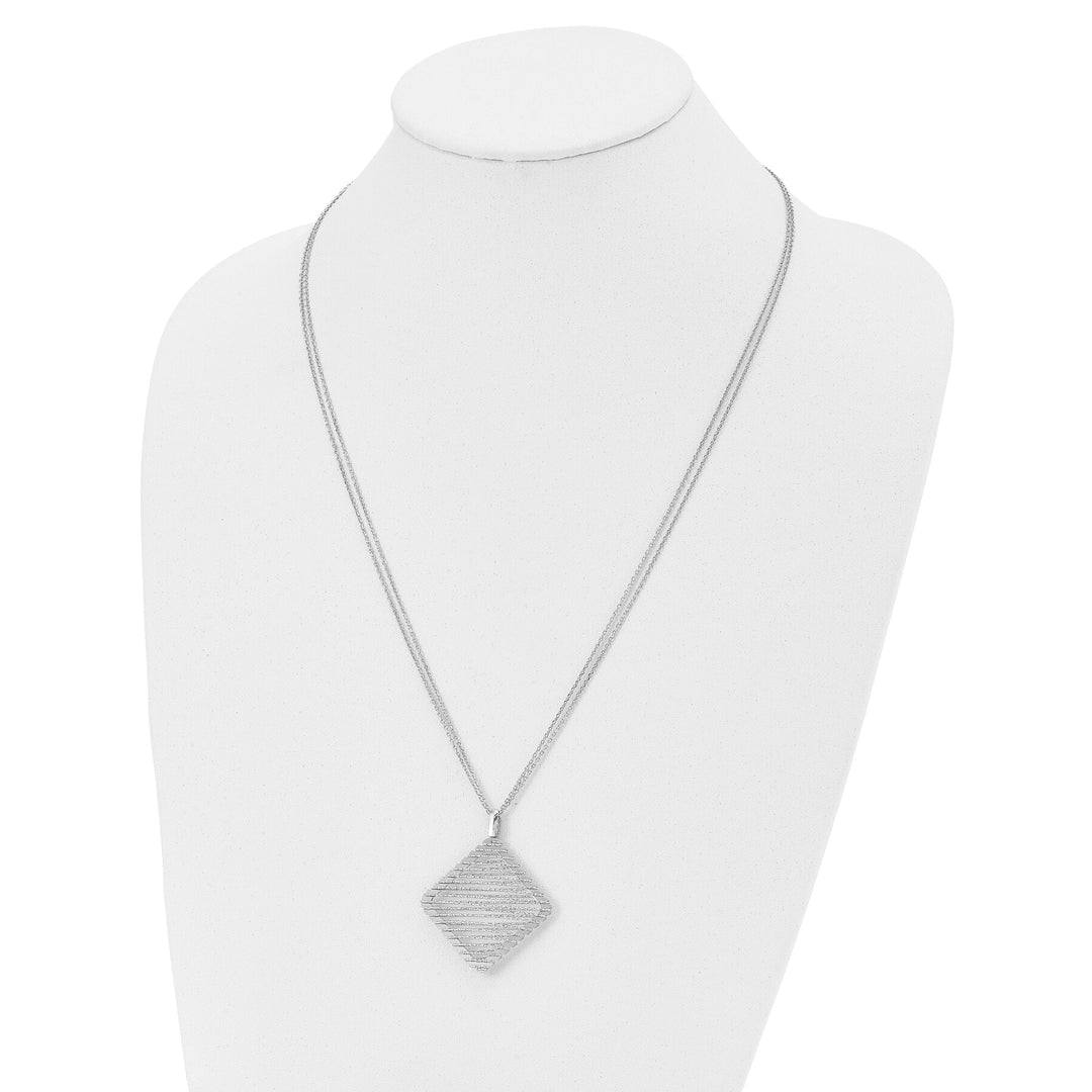 Lovely Rita's Necklaces Sterling Silver Rhodium-plated C.Z Necklace