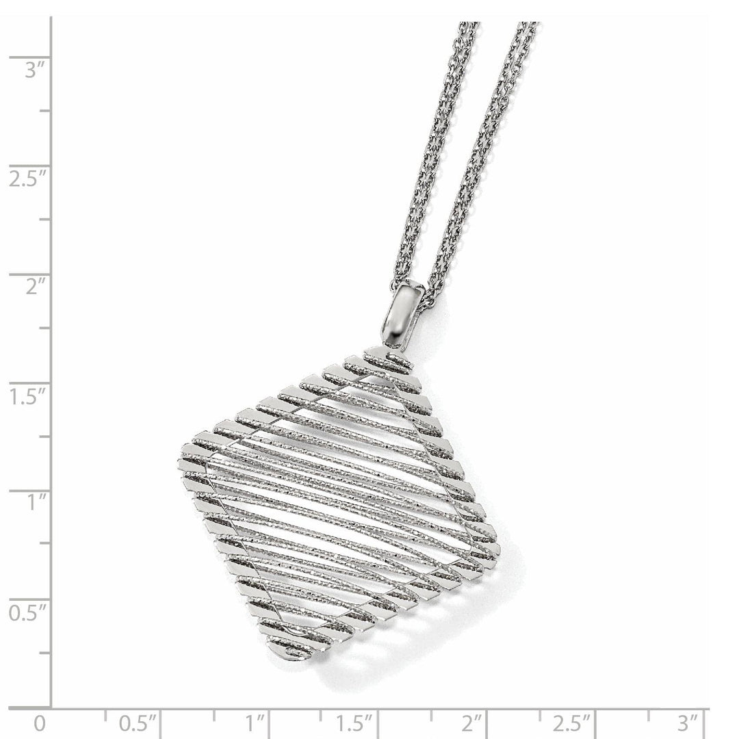 Lovely Rita's Necklaces Sterling Silver Rhodium-plated C.Z Necklace