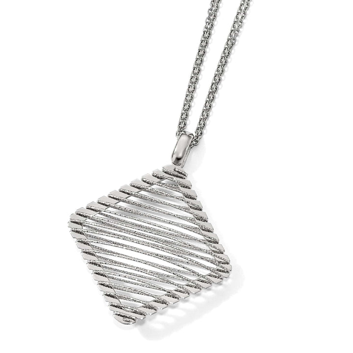 Lovely Rita's Necklaces Sterling Silver Rhodium-plated C.Z Necklace