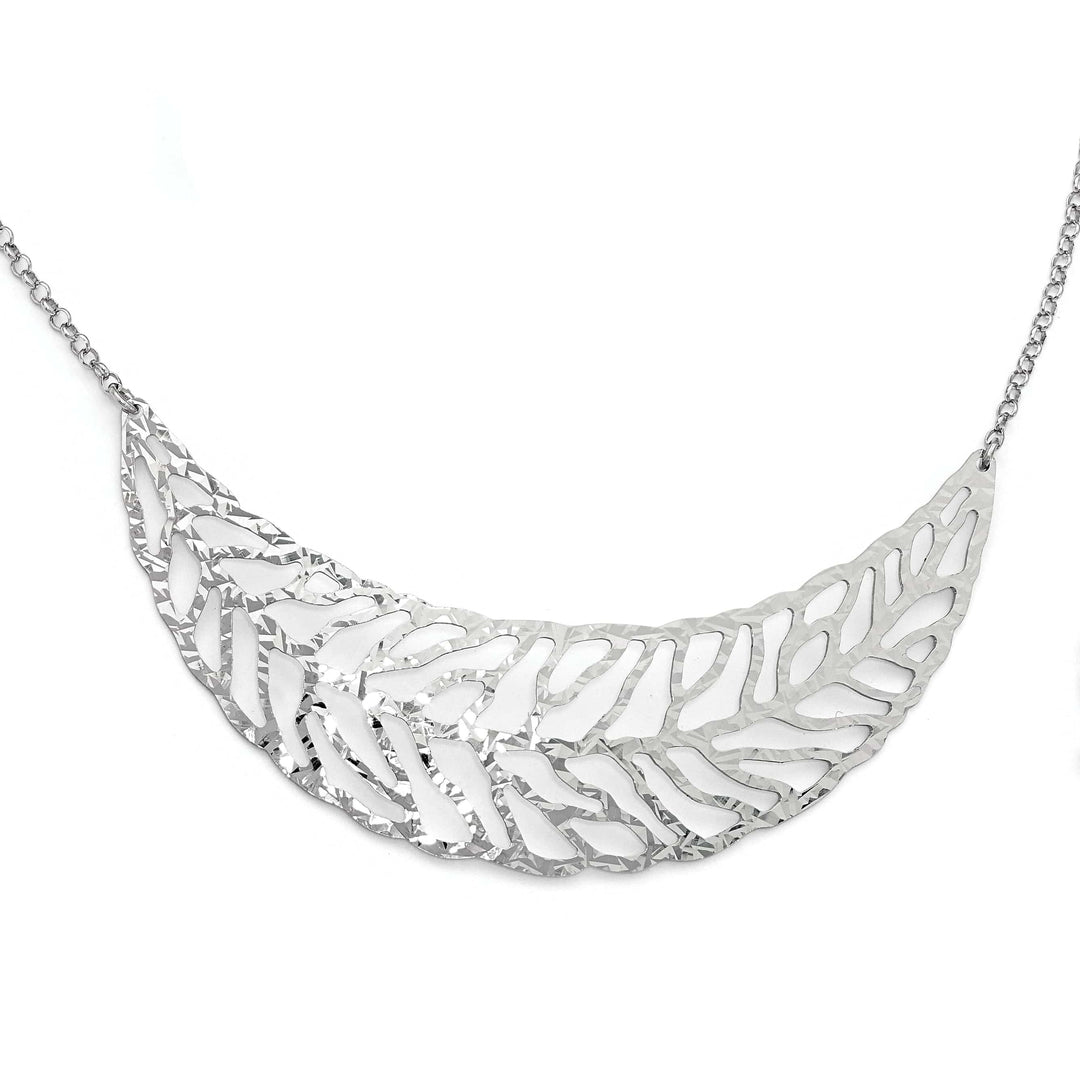 Lovely Rita's Necklaces Sterling Silver Rhodium Plated Fancy Necklace
