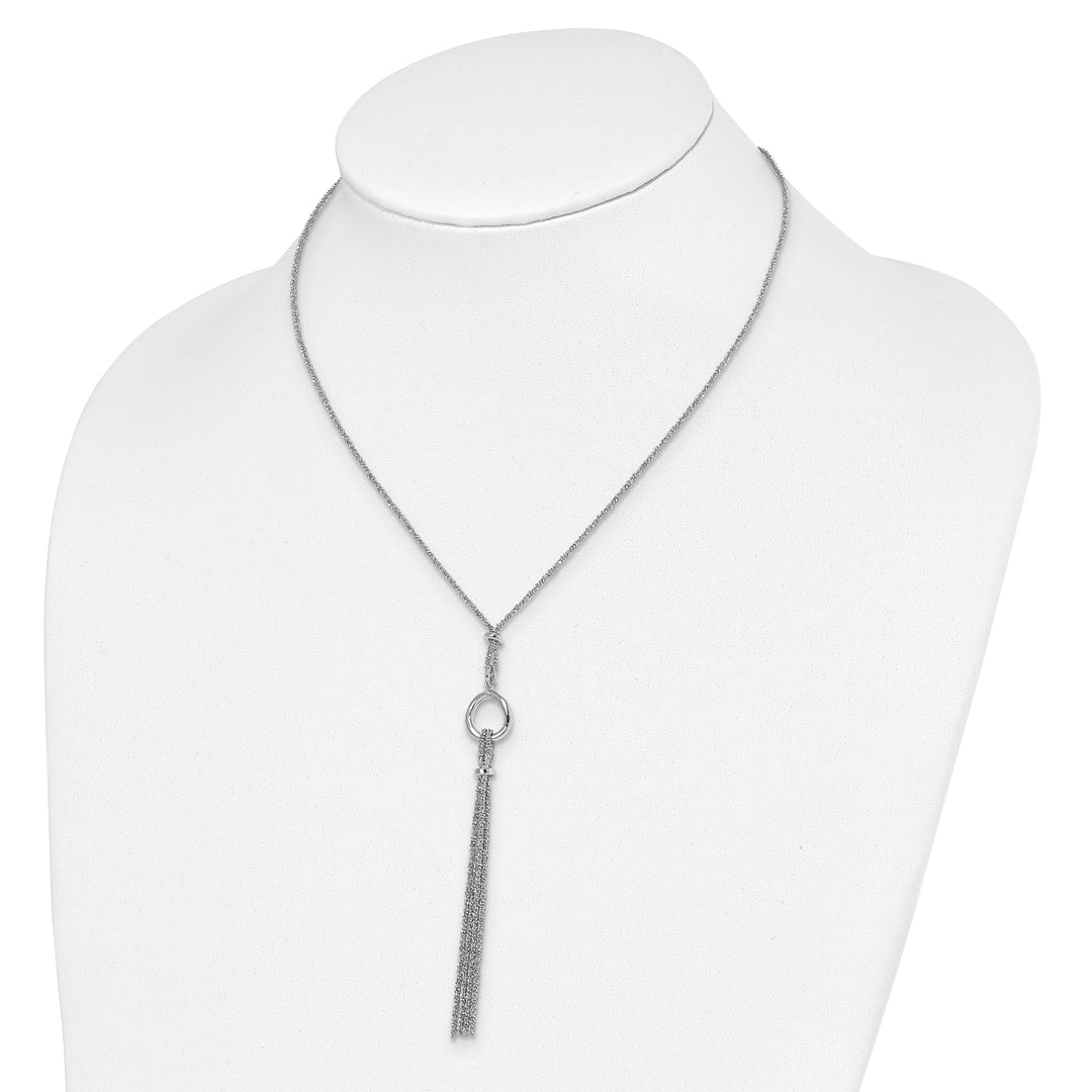 Lovely Rita's Necklaces Sterling Silver Rhodium-plated Tassel Necklace