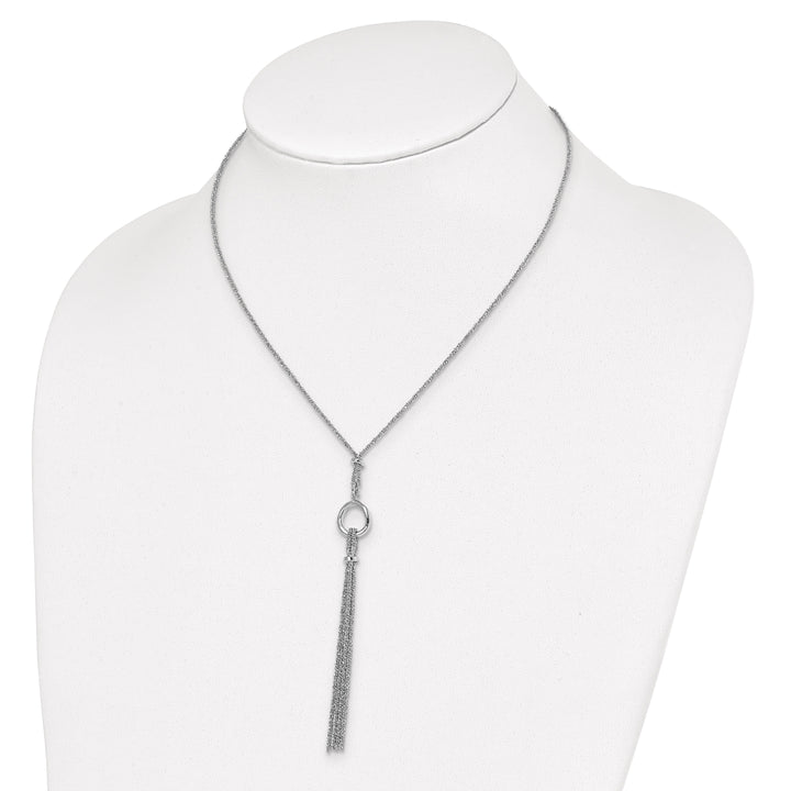 Lovely Rita's Necklaces Sterling Silver Rhodium-plated Tassel Necklace