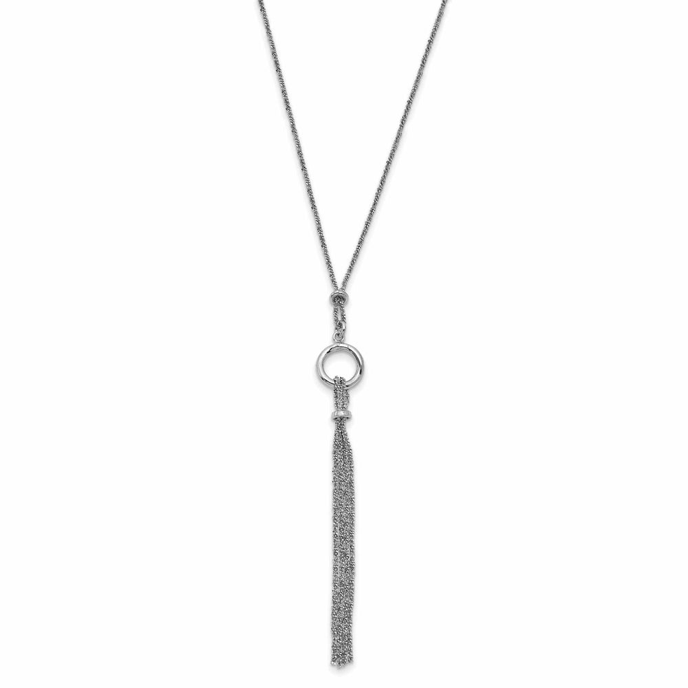 Lovely Rita's Necklaces Sterling Silver Rhodium-plated Tassel Necklace