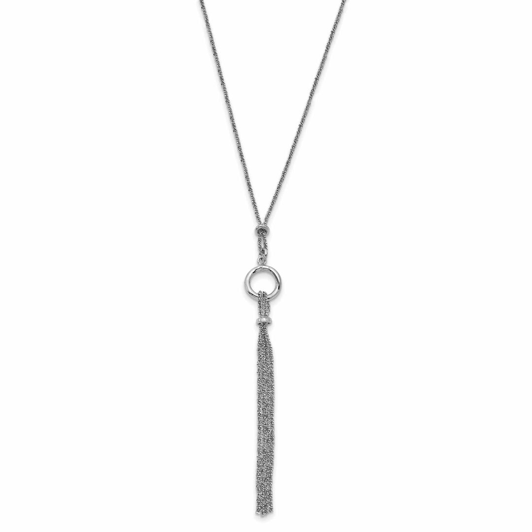 Lovely Rita's Necklaces Sterling Silver Rhodium-plated Tassel Necklace