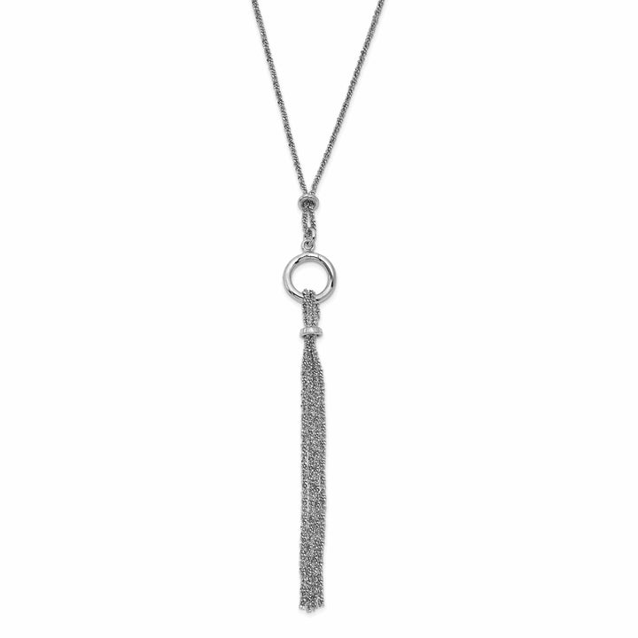 Lovely Rita's Necklaces Sterling Silver Rhodium-plated Tassel Necklace