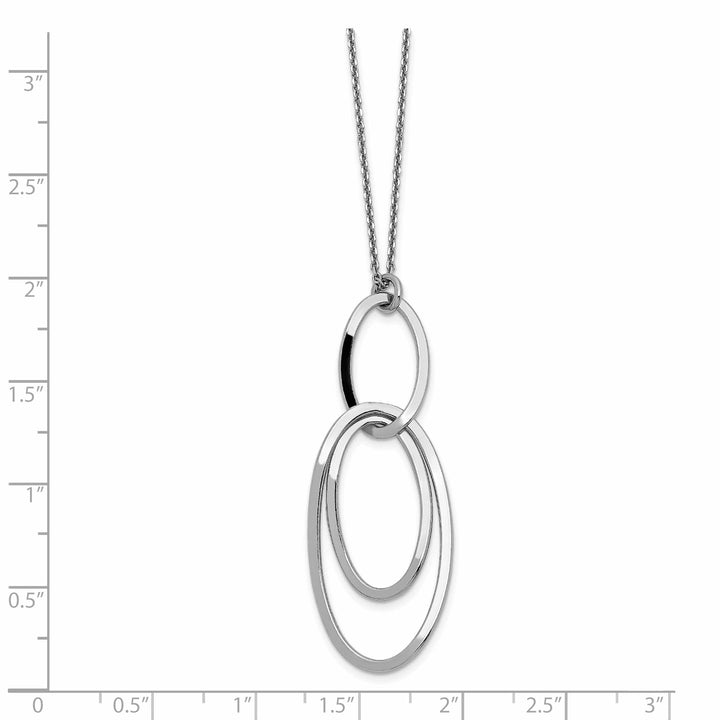 Lovely Rita's Necklaces Sterling Silver Rhodium Polished Necklace
