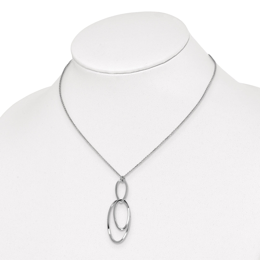 Lovely Rita's Necklaces Sterling Silver Rhodium Polished Necklace