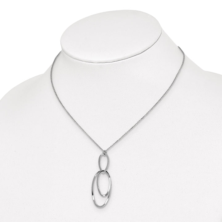 Lovely Rita's Necklaces Sterling Silver Rhodium Polished Necklace