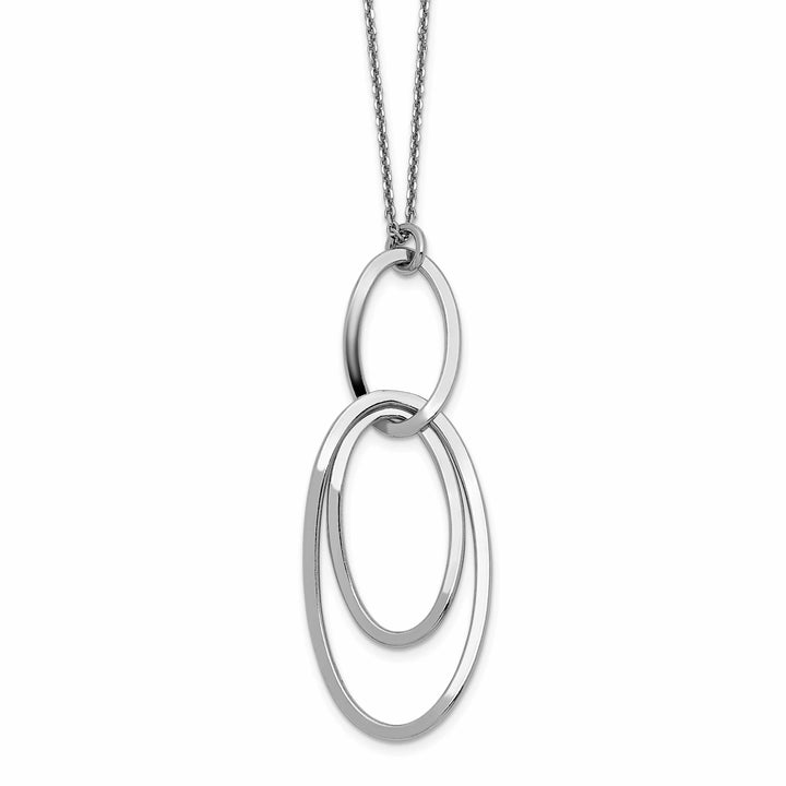 Lovely Rita's Necklaces Sterling Silver Rhodium Polished Necklace