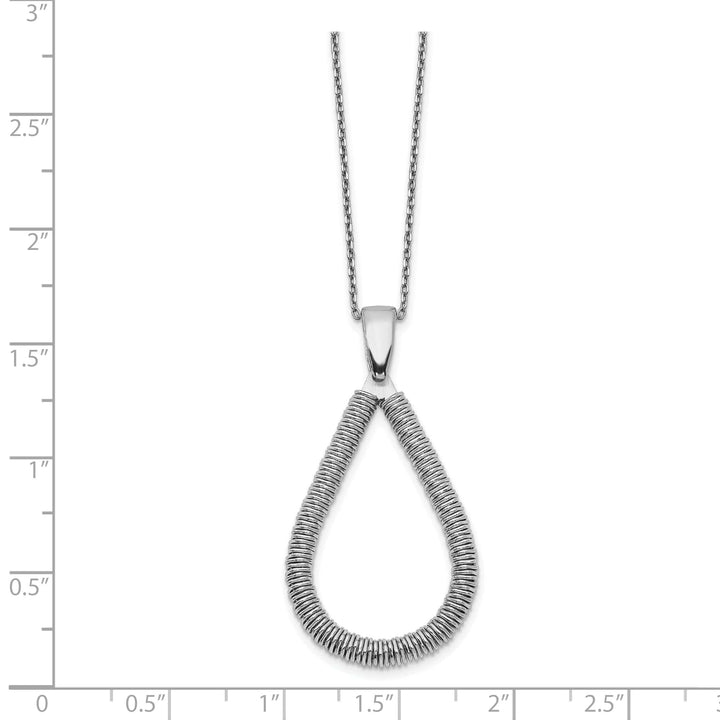 Lovely Rita's Necklaces Sterling Silver Rhodium Teardrop Necklace