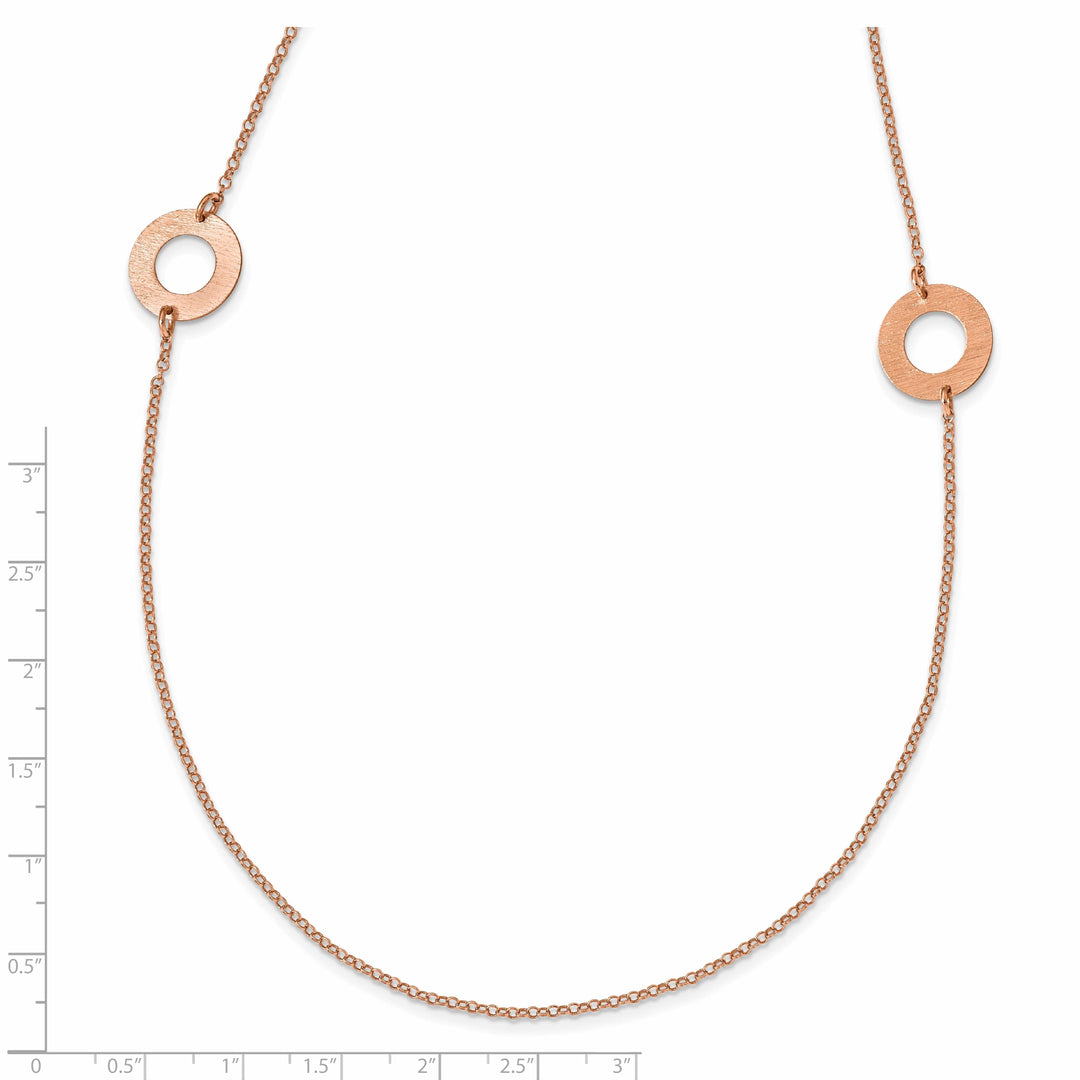 Lovely Rita's Necklaces Sterling Silver Rose Gold-tone Fancy Necklace