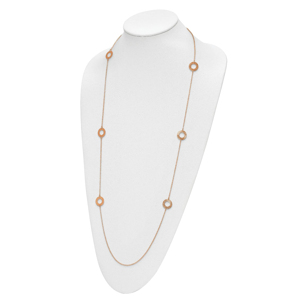 Lovely Rita's Necklaces Sterling Silver Rose Gold-tone Fancy Necklace