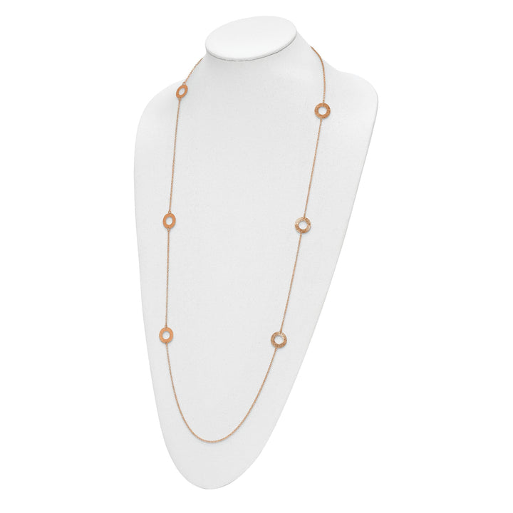 Lovely Rita's Necklaces Sterling Silver Rose Gold-tone Fancy Necklace