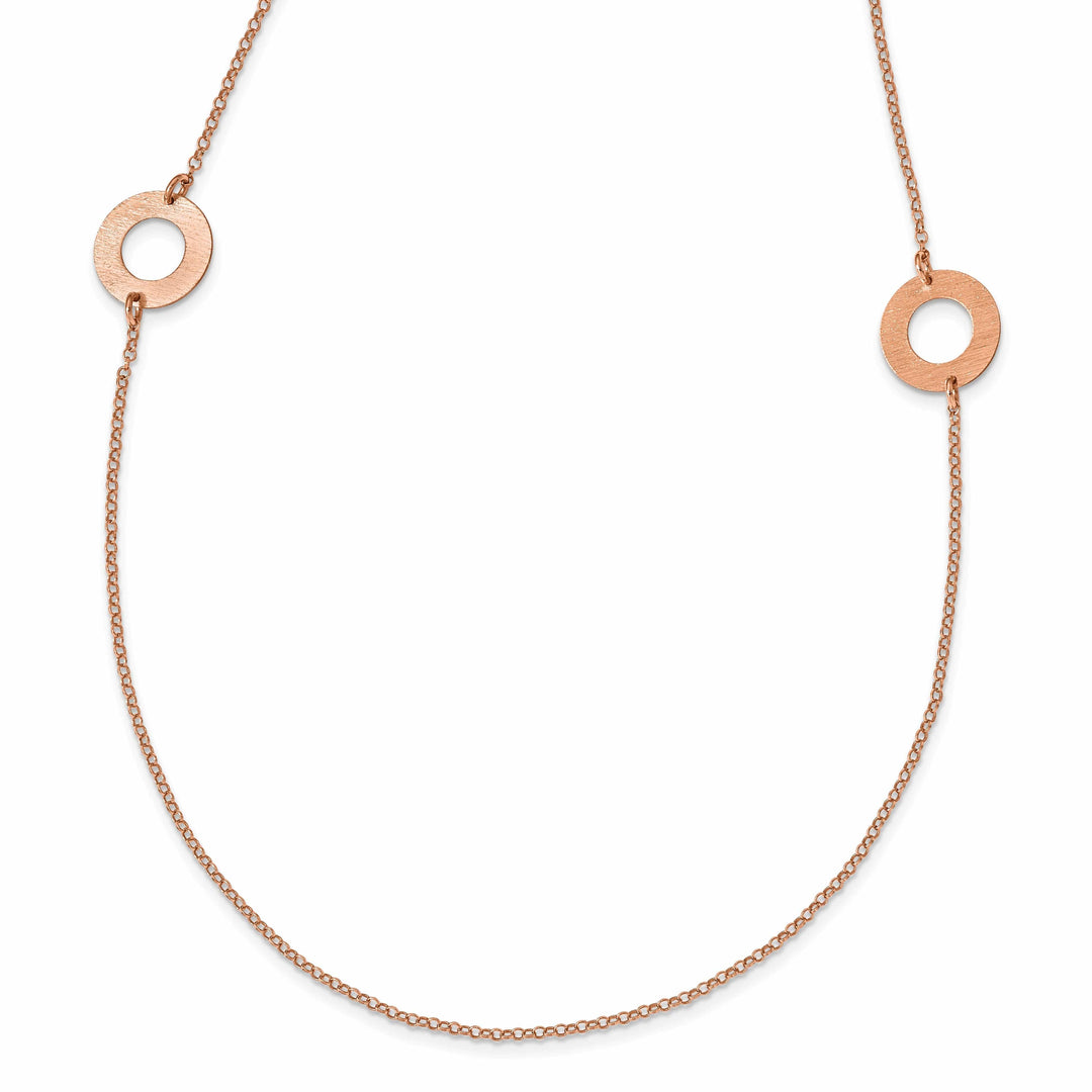 Lovely Rita's Necklaces Sterling Silver Rose Gold-tone Fancy Necklace