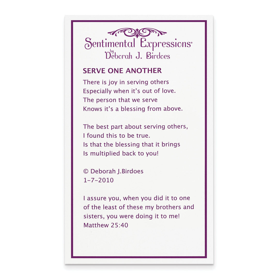 Lovely Rita's Necklaces Sterling Silver Serve One Another Necklace