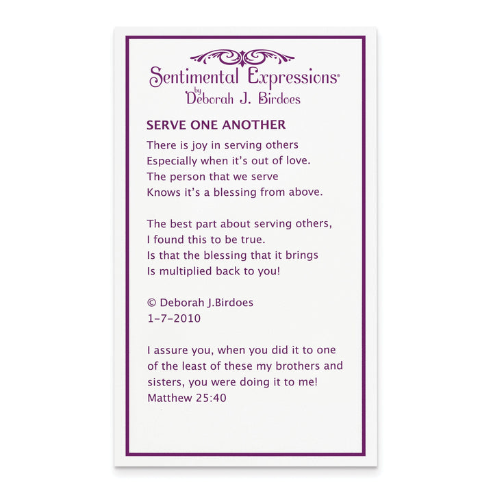 Lovely Rita's Necklaces Sterling Silver Serve One Another Necklace