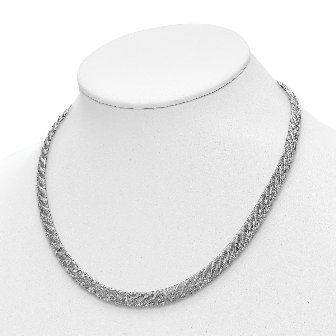 Lovely Rita's Necklaces Sterling Silver Textured Mesh Necklace