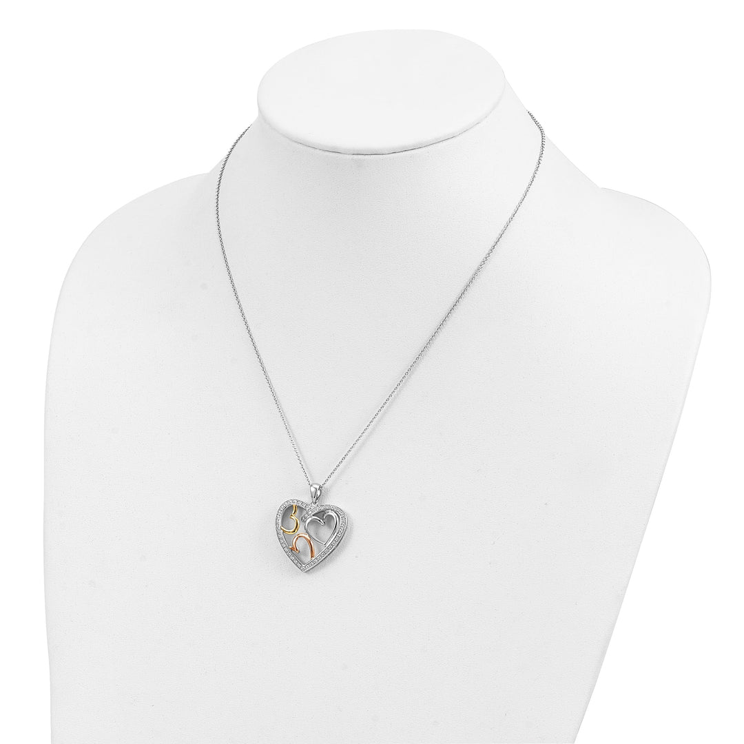 Lovely Rita's Necklaces Sterling Silver The Bond of Love Heart Necklace