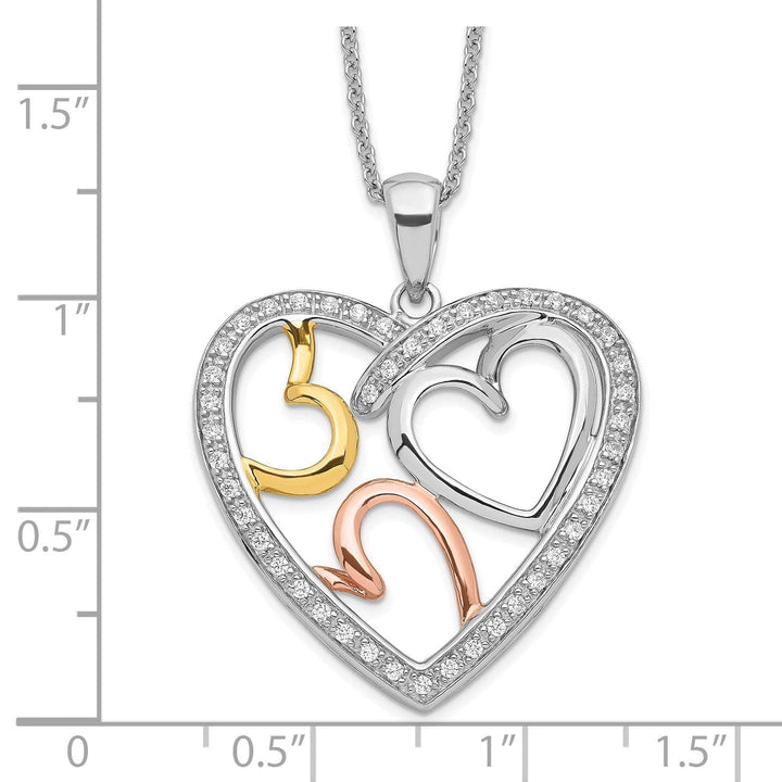 Lovely Rita's Necklaces Sterling Silver The Bond of Love Heart Necklace