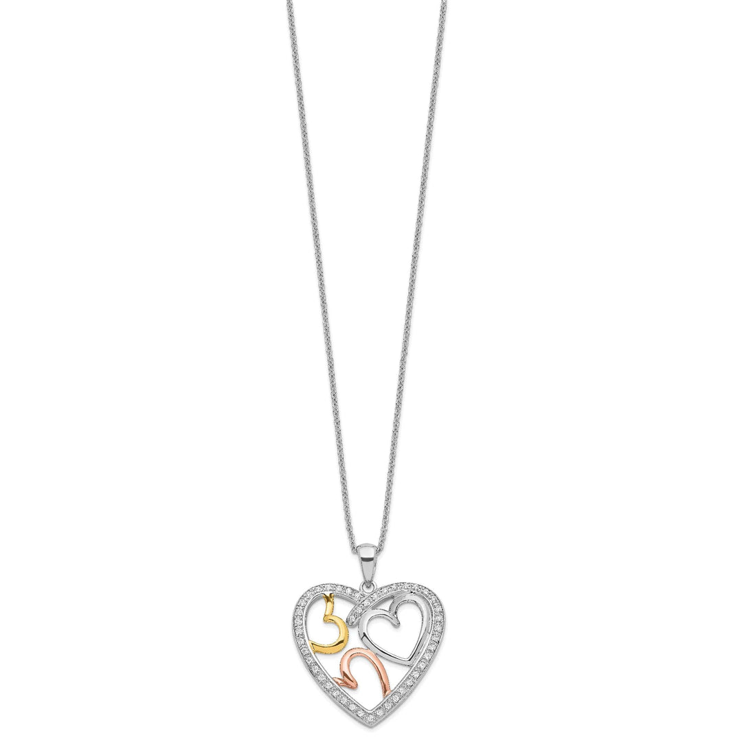 Lovely Rita's Necklaces Sterling Silver The Bond of Love Heart Necklace
