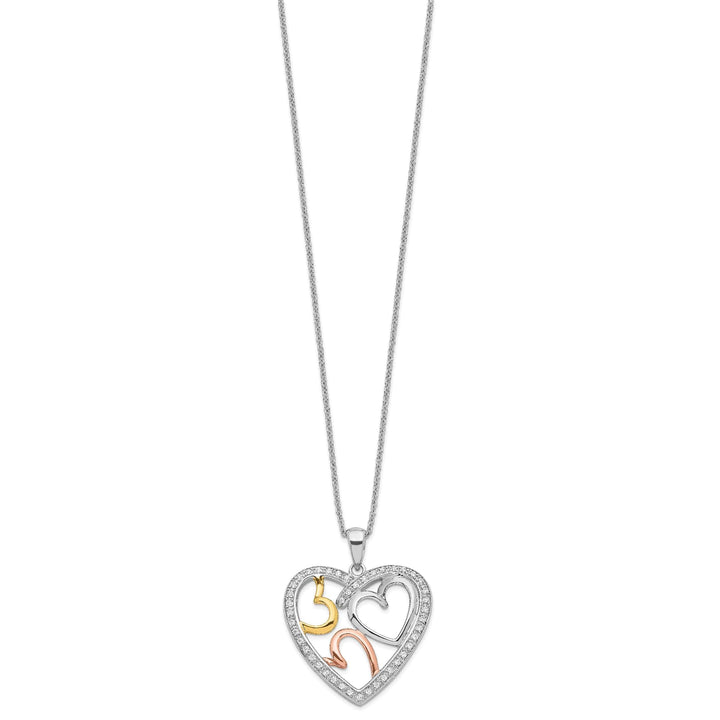 Lovely Rita's Necklaces Sterling Silver The Bond of Love Heart Necklace
