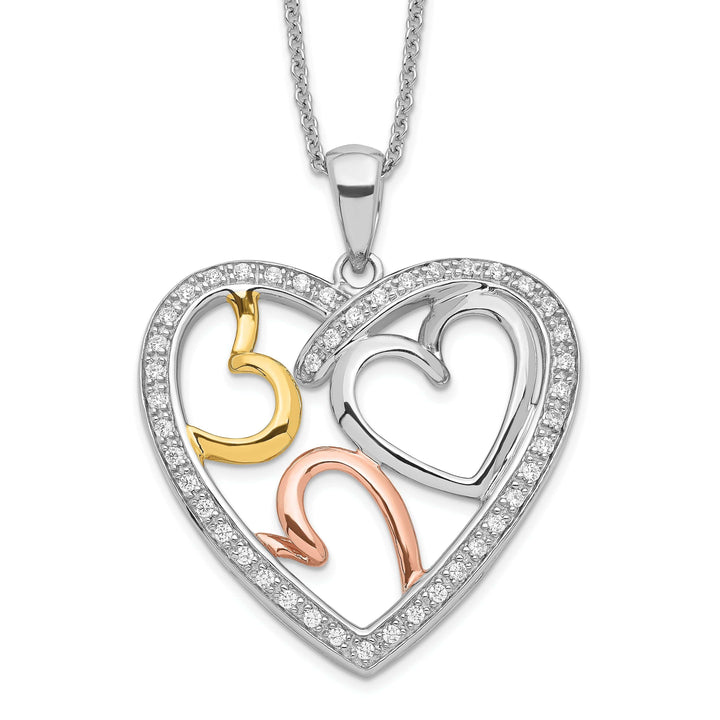 Lovely Rita's Necklaces Sterling Silver The Bond of Love Heart Necklace