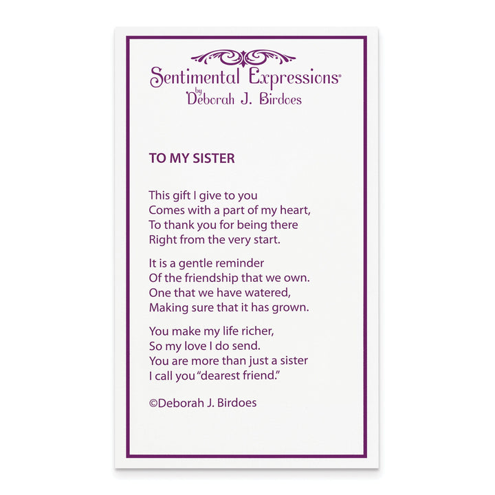 Lovely Rita's Necklaces Sterling Silver To My Sister Heart Necklace