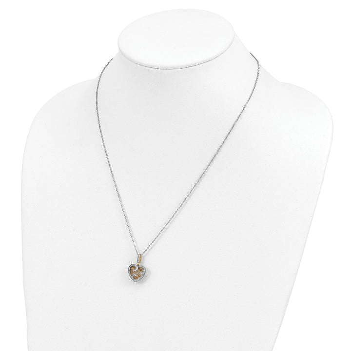 Brilliant Embers Necklaces Sterling Silver Vermeil Cubic Zirconia Necklace