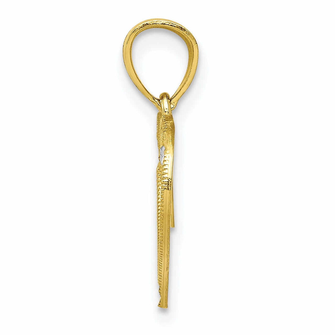 Lovely Rita's Pendants & Charms 10k Two Tone Gold Heart in Heart Charm Pendant