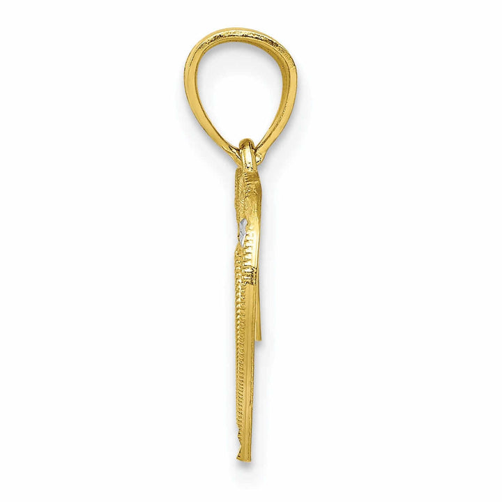 Lovely Rita's Pendants & Charms 10k Two Tone Gold Heart in Heart Charm Pendant