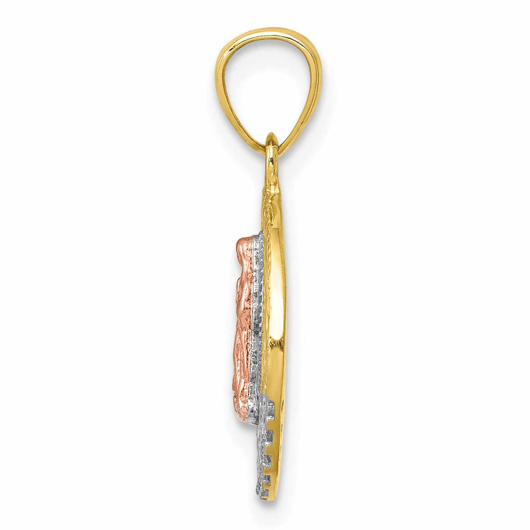 Lovely Rita's Pendants & Charms 10k Two Tone Gold Lady Of Guadalupe Pendant
