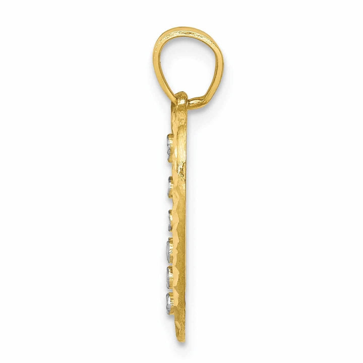 Lovely Rita's Pendants & Charms 10k Two Tone Gold Multi Circles Heart Pendant