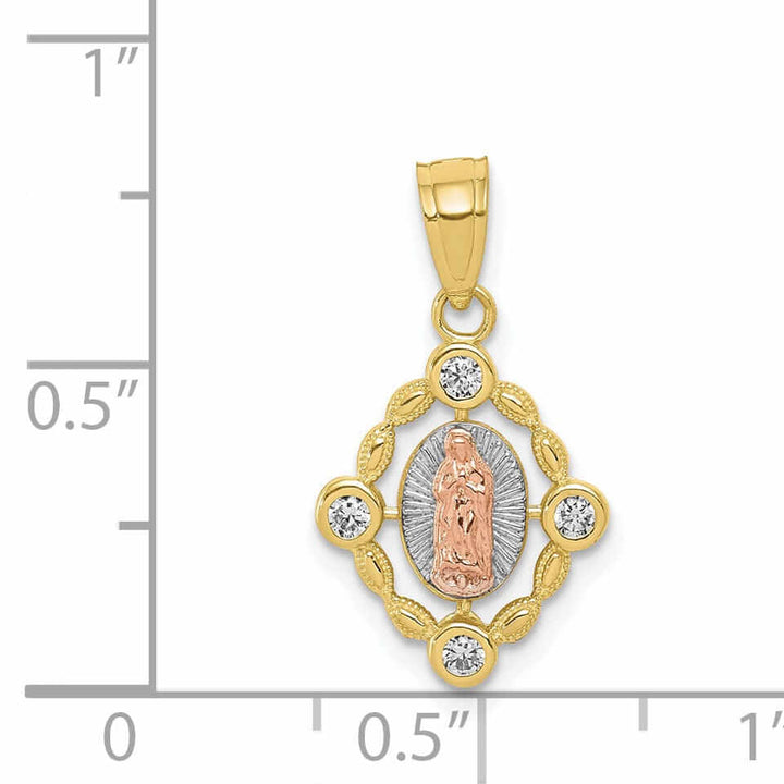 Lovely Rita's Pendants & Charms 10K Two Tone Gold Our Lady Of Guadalupe Pendant