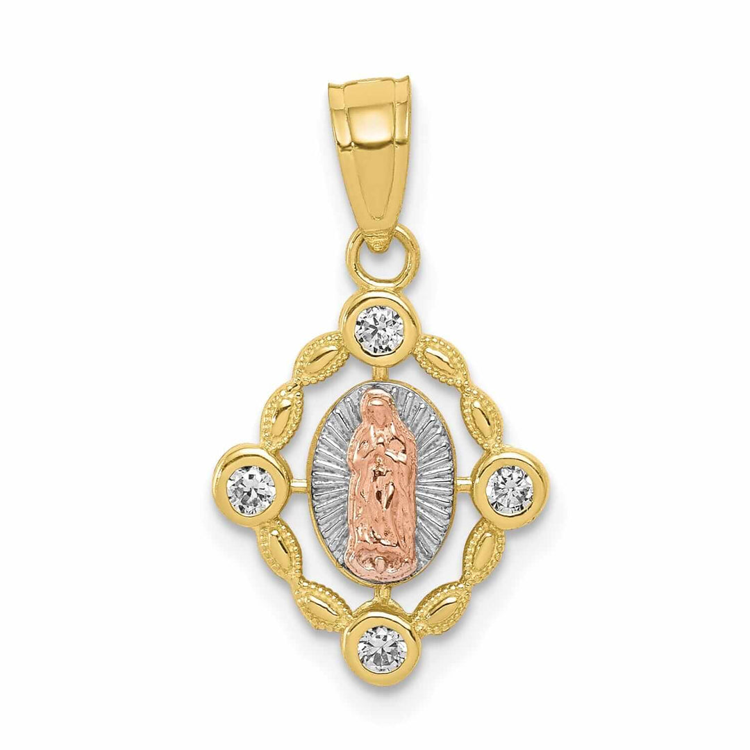 Lovely Rita's Pendants & Charms 10K Two Tone Gold Our Lady Of Guadalupe Pendant