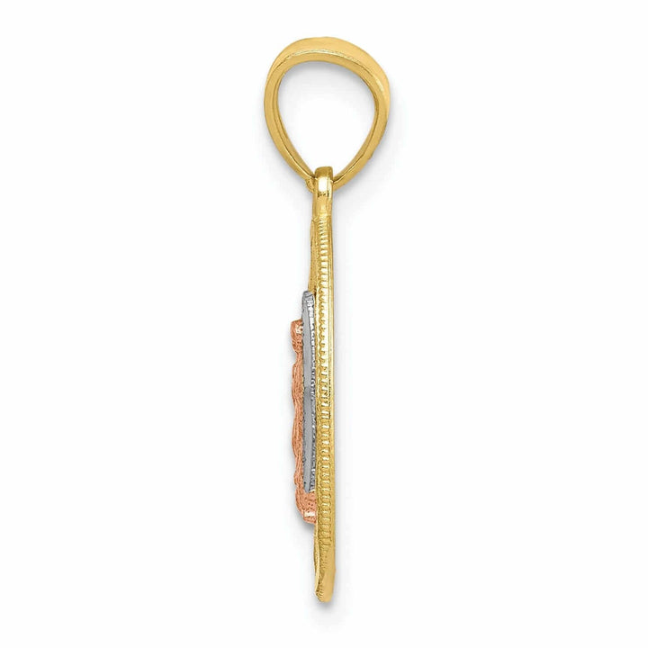 Lovely Rita's Pendants & Charms 10K Two Tone Gold Our Lady Of Guadalupe Pendant