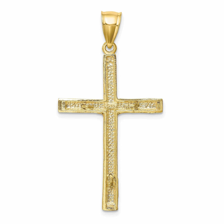 Lovely Rita's Pendants & Charms 10k Two Tone Gold Polished D.C Crucifix Pendant