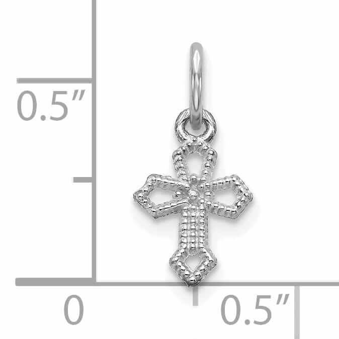 Lovely Rita's Pendants & Charms 10k White Gold Passion Cross Charm